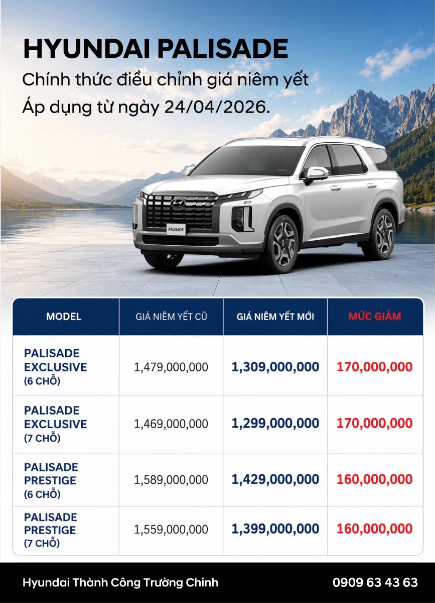 [KMBH]🔥 GIÁ GIẢM SÂU – CƠ HỘI SỞ HỮU HYUNDAI PALISADE CHƯA BAO GIỜ DỄ ĐẾN THẾ! 🔥