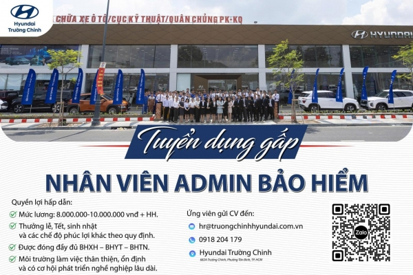 [TUYỂN DỤNG] NHÂN VIÊN ADMIN BẢO HIỂM