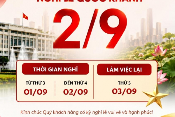[THÔNG BÁO] 🇻🇳 HYUNDAI TRƯỜNG CHINH THÔNG BÁO LỊCH NGHỈ LỄ QUỐC KHÁNH 2/9 🇻🇳