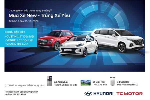 CHƯƠNG TRÌNH BỐC THĂM TRÚNG THƯỞNG - 𝐌𝐔𝐀 𝐗𝐄 𝐍𝐄𝐖, 𝐓𝐑𝐔́𝐍𝐆 𝐗𝐄̂́ 𝐘𝐄̂𝐔